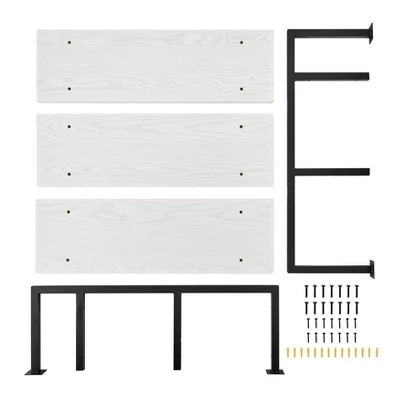 31.5" X 33.2" Modern 3 Tier Hanging Bracket Wall Shelve White Birch - Danya B. 19 31.5" X 33.2" Modern 3 Tier Hanging Bracket Wall Shelve White Birch - Danya B. - Image 17