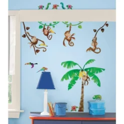 Monkey Business Peel And Stick Wall Decal - RoomMates -Safavieh Shop GUEST 03c57cd6 ede0 4a46 b51d eee0e4a4c10f
