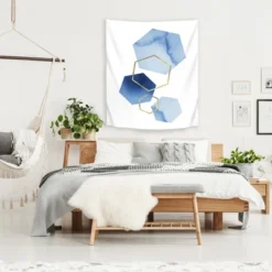 Blue And Gold By Sisi And Seb Wall Tapestry - Americanflat