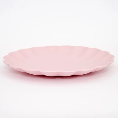 Meri-Meri Meri Meri Large Pink Reusable Bamboo Plates (Pack Of 6) 4 Meri-Meri Meri Meri Large Pink Reusable Bamboo Plates (Pack Of 6) - Image 2