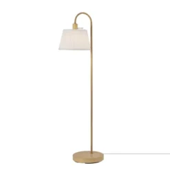68" Maris Light Faux Wood Floor Lamp With White Patten Shade - Globe Electric -Safavieh Shop GUEST 05260394 4bad 4ec4 bfa4 7bbee2269cb5