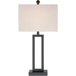 360 Lighting Aston 26" High Open Rectangle Modern Table Lamp Black Finish Metal Single Off-White Shade Living Room Bedroom Bedside Nightstand House 12 360 Lighting Aston 26" High Open Rectangle Modern Table Lamp Black Finish Metal Single Off-White Shade Living Room Bedroom Bedside Nightstand House -Safavieh Shop GUEST 05467453 7eac 430a be9a c11f7f2cf4a4