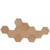 Wood Geometric Honeycomb Wall Decor With Mirrors Brown - CosmoLiving By Cosmopolitan