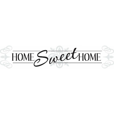 Home Sweet Home Peel And Stick Wall Decal Black - RoomMates 3 Home Sweet Home Peel And Stick Wall Decal Black - RoomMates