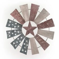 Patriotic Windmill Metal Wall Decor - Alpine Corporation -Safavieh Shop GUEST 073bd519 2a8d 41b9 acdb 5779d0c52b7e