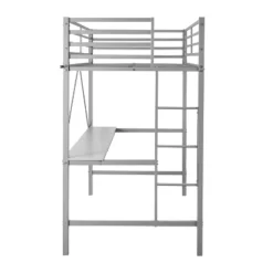 Emma And Oliver Metal Loft Bed Frame With Desk, Protective Guard Rails And Ladder For Kids, Teens And Adults -Safavieh Shop GUEST 08223e53 828e 426e 854b 7bb950ff8279