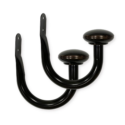 Set Of 2 (2.7"x6.5") Steel Curtain Holdbacks - Lumi Home Furnishings 4 Set Of 2 (2.7"x6.5") Steel Curtain Holdbacks - Lumi Home Furnishings - Image 2