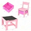 Costway 3 In 1 Kids Wood Table Chairs Set W/ Storage Box Blackboard Drawing Pink -Safavieh Shop GUEST 0af89a31 70c5 4898 950f 4860013eb3fb