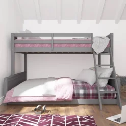 Twin Over Full Capri Wood Bunk Bed Gray - Hillsdale Furniture -Safavieh Shop GUEST 0ba356a4 1c17 49bf a835 296c999ab874
