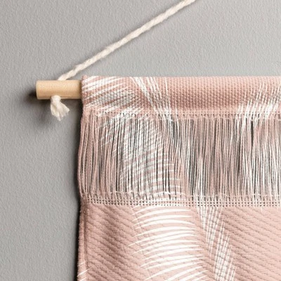 47"x32" Kelly Haines Tropical Palm Leaves Wall Hanging Landscape Tapestries Pink - Deny Designs 4 47"x32" Kelly Haines Tropical Palm Leaves Wall Hanging Landscape Tapestries Pink - Deny Designs - Image 2