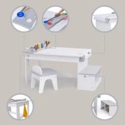 Fantasy Fields - Little Artist Monet Play Art Table Kids Furniture - White/Gray 16 Fantasy Fields - Little Artist Monet Play Art Table Kids Furniture - White/Gray -Safavieh Shop GUEST 0d0e78db 6714 45b4 98cd f1333aed8b01