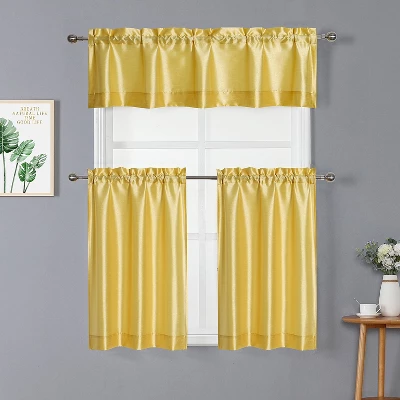Kate Aurora Parisian Living Complete 3 Piece Lightweight Sheer Cafe Kitchen Curtain Tier & Valance Set 12 Kate Aurora Parisian Living Complete 3 Piece Lightweight Sheer Cafe Kitchen Curtain Tier & Valance Set - Image 10