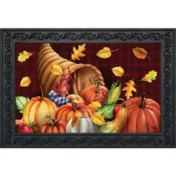Briarwood Lane Fall Bounty Cornucopia Doormat Thanksgiving Autumn