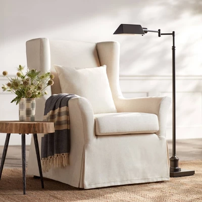 Regency Hill Jenson Traditional Pharmacy Floor Lamp 54" Tall Dark Bronze Adjustable Swing Arm Metal Shade For Living Room Reading Bedroom Office 10 Regency Hill Jenson Traditional Pharmacy Floor Lamp 54" Tall Dark Bronze Adjustable Swing Arm Metal Shade For Living Room Reading Bedroom Office - Image 8