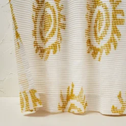 1pc 50"x84" Light Filtering Jacquard Curtain Panel Gold - Opalhouse™ Designed With Jungalow™ -Safavieh Shop GUEST 124393b3 08a1 4370 825e 47e7fe3f0dd0