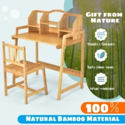 Costway Bamboo Kids Study Desk And Chair Set Height Adjustable Home School W/ Bookshelf 16 Costway Bamboo Kids Study Desk And Chair Set Height Adjustable Home School W/ Bookshelf -Safavieh Shop GUEST 12ccf7ec 3bb2 4786 94a1 c136720a8437