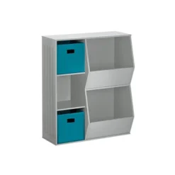 3pc Kids' Floor Cabinet With 2 Bins Set - RiverRidge Home -Safavieh Shop GUEST 1384679d 978e 46ac 9ea4 f81f200b3ccb