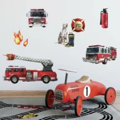 Fire Brigade Peel And Stick Wall Decal - RoomMates -Safavieh Shop GUEST 15b0d55e 6617 4c06 8656 ce910d5f0d10