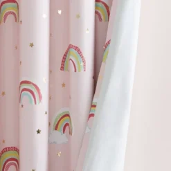 Natalie Rainbow With Metallic Printed Total Blackout Window Panel Pink - Mi Zone -Safavieh Shop GUEST 15dadb20 4b17 46cb b584 742a62253e59