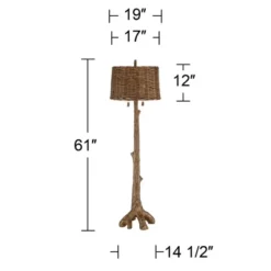 Barnes And Ivy Forrest Sequoia Tree Rustic Country Cottage Floor Lamp 61" Tall Faux Wood Brown Wicker Drum Shade For Living Room Bedroom Office House -Safavieh Shop GUEST 169670db 29cd 43a8 9280 1c3f49debf19
