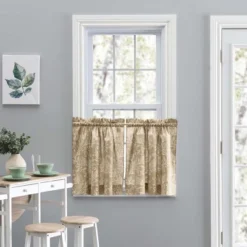 Ellis Curtain Lexington Leaf Pattern On Colored Ground Curtain Tiers Tan 11 Ellis Curtain Lexington Leaf Pattern On Colored Ground Curtain Tiers Tan -Safavieh Shop GUEST 17e07248 92a1 4dbe af03 35838eff3702