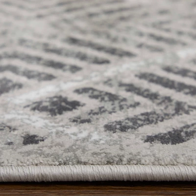 Katari Modern Geometric, Gray/Tan/Black, 1'-8" X 2'-10" Accent Rug 11 Katari Modern Geometric, Gray/Tan/Black, 1'-8" X 2'-10" Accent Rug - Image 9