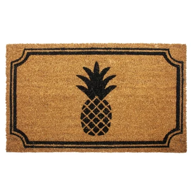Pineapple Indoor/Outdoor Coir Doormat Natural/Black - Entryways 5 Pineapple Indoor/Outdoor Coir Doormat Natural/Black - Entryways - Image 3