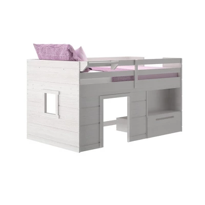 Max & Lily Loft Bed Twin Size Solid Wood Platform Bed Frame For Kids With Storage Drawer 8 Max & Lily Loft Bed Twin Size Solid Wood Platform Bed Frame For Kids With Storage Drawer - Image 6