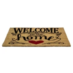 Northlight Natural Coir "Welcome To Our Home" Rectangular Doormat 18" X 30" -Safavieh Shop GUEST 1c440c7c f5fa 4040 93ad fb2db4c3dde9