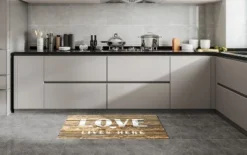 J&V TEXTILES 20" X 39" Comfort Collection Anti-Fatigue Kitchen Floor Mat (Love Lives Here)