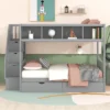 Twin Over Full Bunk Bed With Shelves, Storage Staircase And 2 Drawers - ModernLuxe -Safavieh Shop GUEST 1c71c38b b111 4c30 ae7f 75df92f01ca7