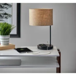 19.5" Oliver Charge Table Lamp Black - Adesso 19 19.5" Oliver Charge Table Lamp Black - Adesso -Safavieh Shop GUEST 1e104148 ffb6 49a0 bdb7 01dd2be9746f