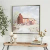 Canvas Landscape Barn Framed Wall Art With Silver Frame Multi Colored - Olivia & May -Safavieh Shop GUEST 1e16732f 712d 4382 8163 beaefc42cca4