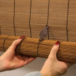 60" X 72" Outdoor Imperial Matchstick Rayon From Bamboo Cord-Free Natural Rollup Blinds Fruitwood - Radiance -Safavieh Shop GUEST 1e50807a a871 4ce5 b147 b07d21c66715