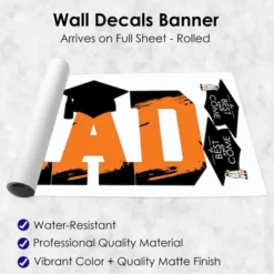 Big Dot Of Happiness Orange Graduation Party Decor - Vinyl Wall Decals - Grad -Safavieh Shop GUEST 1f318f17 0011 441d 8965 8cf07d3ba3b8