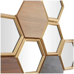 Wood Geometric Honeycomb Wall Decor With Mirrors Brown - CosmoLiving By Cosmopolitan 9 Wood Geometric Honeycomb Wall Decor With Mirrors Brown - CosmoLiving By Cosmopolitan -Safavieh Shop GUEST 1f4f06b2 a700 4574 bfaf 34fcddfdb1a1