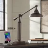 Franklin Iron Works Turnbuckle Rustic Farmhouse Desk Lamp 25" High Oil Rubbed Bronze With USB Charging Port LED Adjustable Metal Shade For Bedroom -Safavieh Shop GUEST 1ffced06 1539 44b2 8821 58d295b446cc