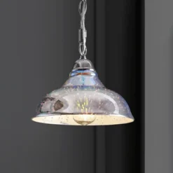 9.75" LED Glass/Metal Adjustable Pendant Chrome - Jonathan Y -Safavieh Shop GUEST 202eabf7 6aa6 4cf2 a0c7 31dc1ef3eeb7