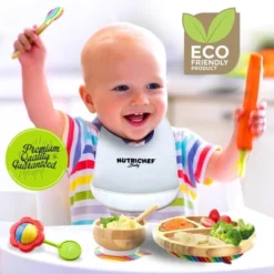NutriChef Rainbow Dinnerware Set With Bibs For Kids 12 NutriChef Rainbow Dinnerware Set With Bibs For Kids -Safavieh Shop GUEST 206a3b18 22ff 4bed b498 707001915031