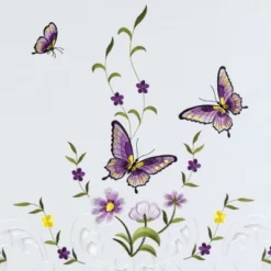 Collections Etc Embroidered Lavender Butterfly Floral Window Curtains -Safavieh Shop GUEST 23ef7e3d f7be 4c3e bee3 7c065de4f5c6
