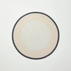 Round Border Stripe Braided Area Rug Neutral - Hearth & Hand™ With Magnolia -Safavieh Shop GUEST 23efbf88 d6a6 44d4 a17e 2a0c02a67837