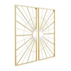 Set Of 2 Metal Geometric Half Moon Mirror Wall Decors With Gold Frame - CosmoLiving By Cosmopolitan -Safavieh Shop GUEST 247886a5 4166 4ee3 93ea bbc8464b25bd