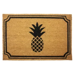 Pineapple Indoor/Outdoor Coir Doormat Natural/Black - Entryways 10 Pineapple Indoor/Outdoor Coir Doormat Natural/Black - Entryways -Safavieh Shop GUEST 248c6e2d c7b5 4da7 8625 9f24b45030a1