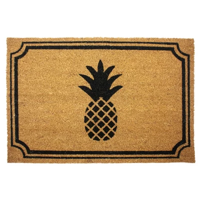 Pineapple Indoor/Outdoor Coir Doormat Natural/Black - Entryways 6 Pineapple Indoor/Outdoor Coir Doormat Natural/Black - Entryways - Image 4