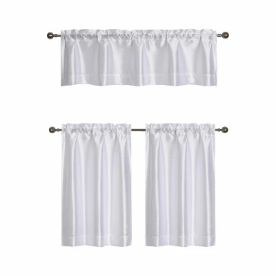 Kate Aurora Parisian Living Complete 3 Piece Lightweight Sheer Cafe Kitchen Curtain Tier & Valance Set 3 Kate Aurora Parisian Living Complete 3 Piece Lightweight Sheer Cafe Kitchen Curtain Tier & Valance Set