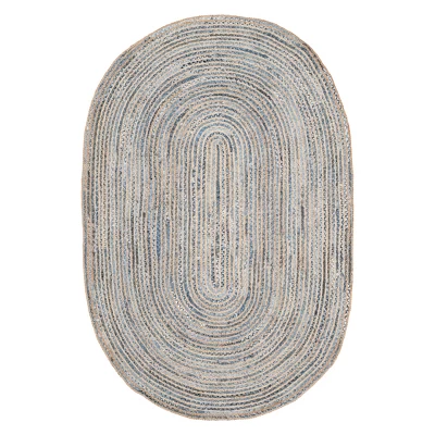 Hudson Stripe Area Rug Natural/Blue - Safavieh 9 Hudson Stripe Area Rug Natural/Blue - Safavieh - Image 7