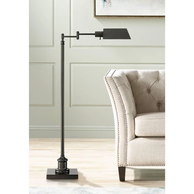 Regency Hill Jenson Traditional Pharmacy Floor Lamp 54" Tall Dark Bronze Adjustable Swing Arm Metal Shade For Living Room Reading Bedroom Office 3 Regency Hill Jenson Traditional Pharmacy Floor Lamp 54" Tall Dark Bronze Adjustable Swing Arm Metal Shade For Living Room Reading Bedroom Office
