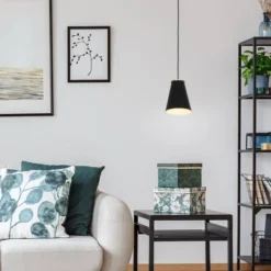 10.38" Metal Pendant Ceiling Light Black - Cresswell Lighting -Safavieh Shop GUEST 2856dbe9 63f4 485d 8f6a 1b0db442ff84