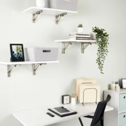 Built Industrial 2 Pack Folding L Wall Shelf Bracket, 10 Inch Collapsible Hardware With Locking Hinge For Garage Shelves, Holds 120lbs -Safavieh Shop GUEST 287cb2e8 070c 48d4 bea1 4033a2fb6480