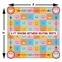 Deerlux 6 Ft. Social Distancing Colorful Kids Classroom Seating Area Rug, Emoji Mask Design -Safavieh Shop GUEST 28abbf41 4bac 4ba2 8d6d 081e74f79560